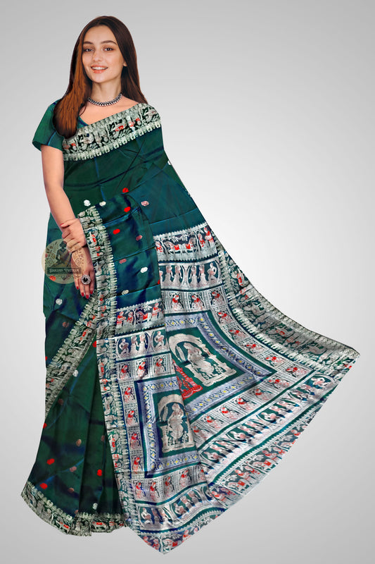 Buy Baluchari Silk Saree online – Handloom Baluchari Saree front view