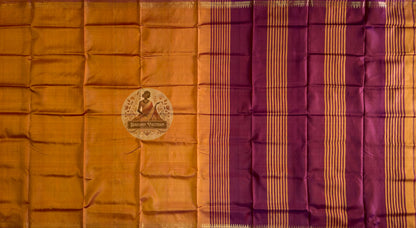 Buy Pure Katan Silk Saree online – texture and threadwork detail