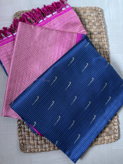 Buy Semi Silk Saree online – Front view showing drape and design