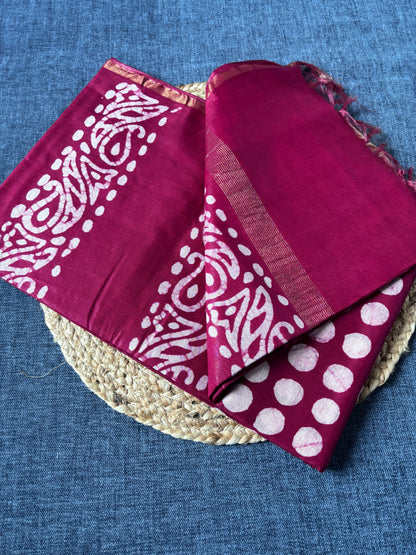 Shop mulmul cotton saree India – Lightweight saree side drape