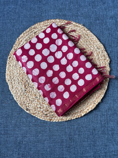 Buy Mul Cotton Saree online – Soft mulmul saree front view