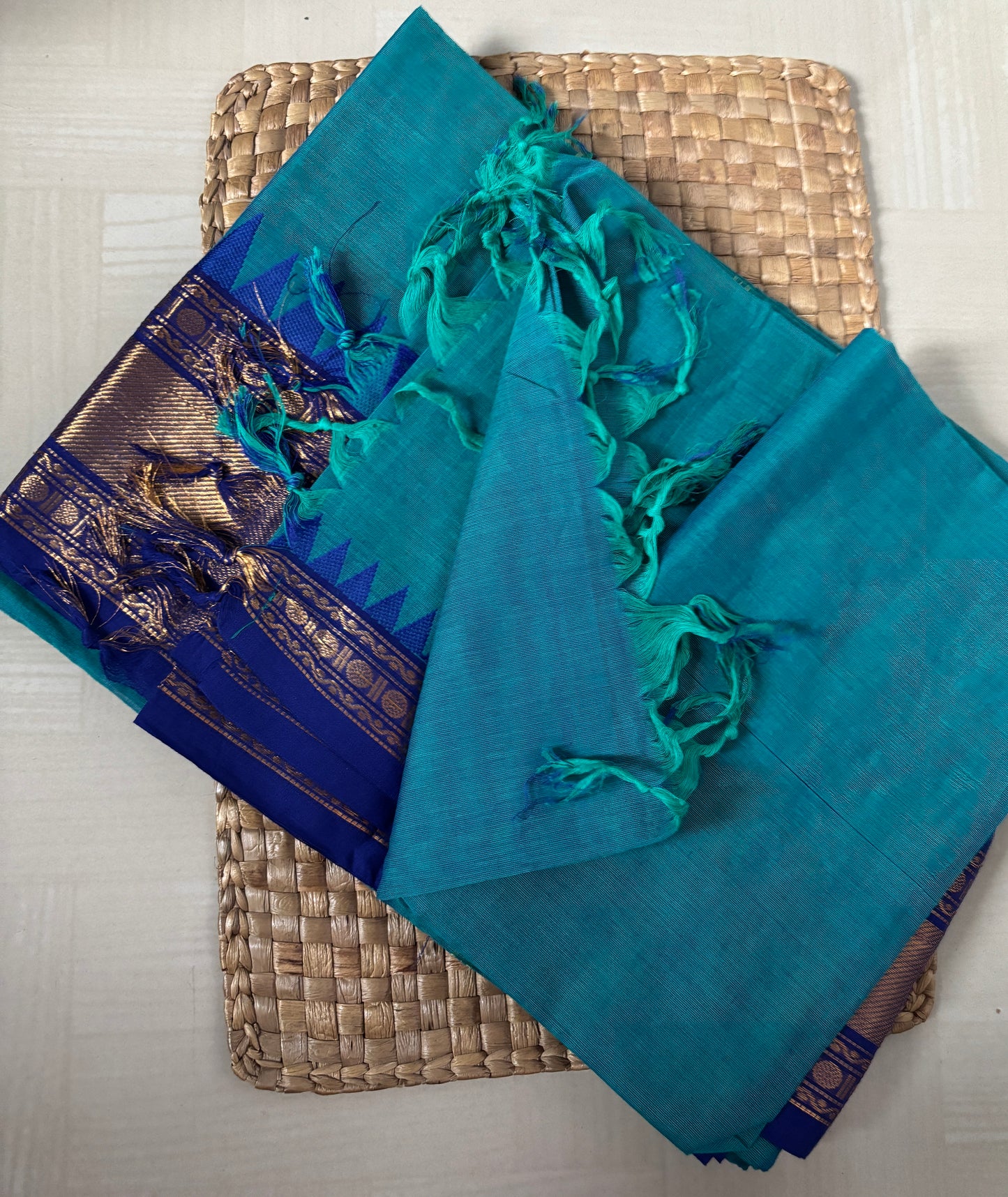 Buy Chettinad Cotton Saree online – Authentic Chettinad Cotton Saree front view