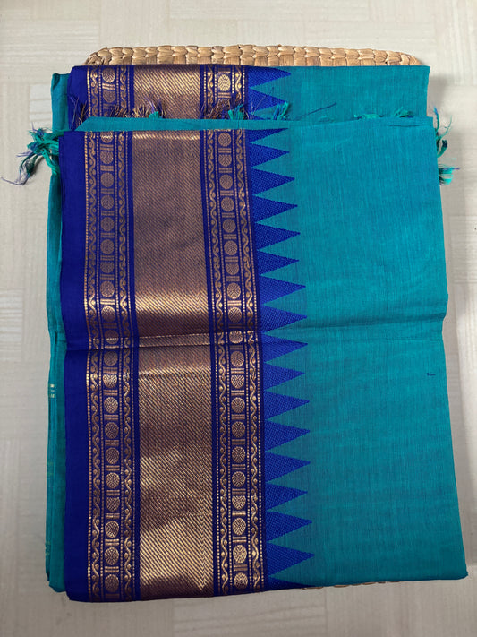 Buy Chettinad Cotton Saree online – Authentic Chettinad Cotton Saree rear view