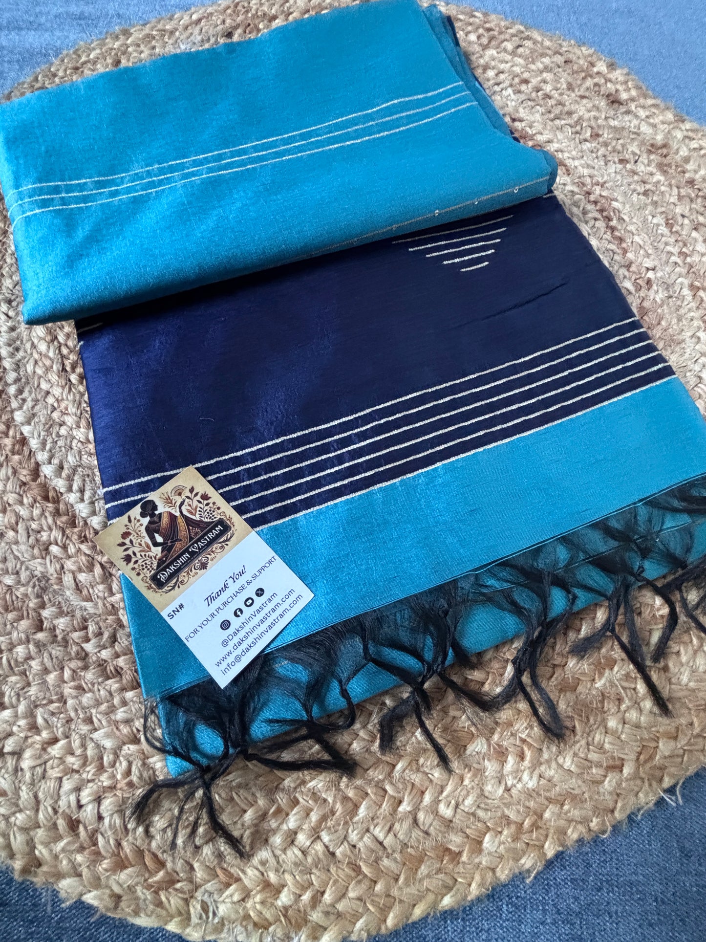 Shop semi raw silk saree online – Close-up of textured silk fabric