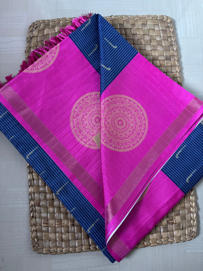 Buy Semi Silk Saree online – Saree with matching blouse view