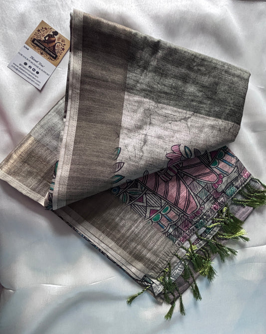 Buy Cotton Silk Saree online – Front view of elegant handloom drape