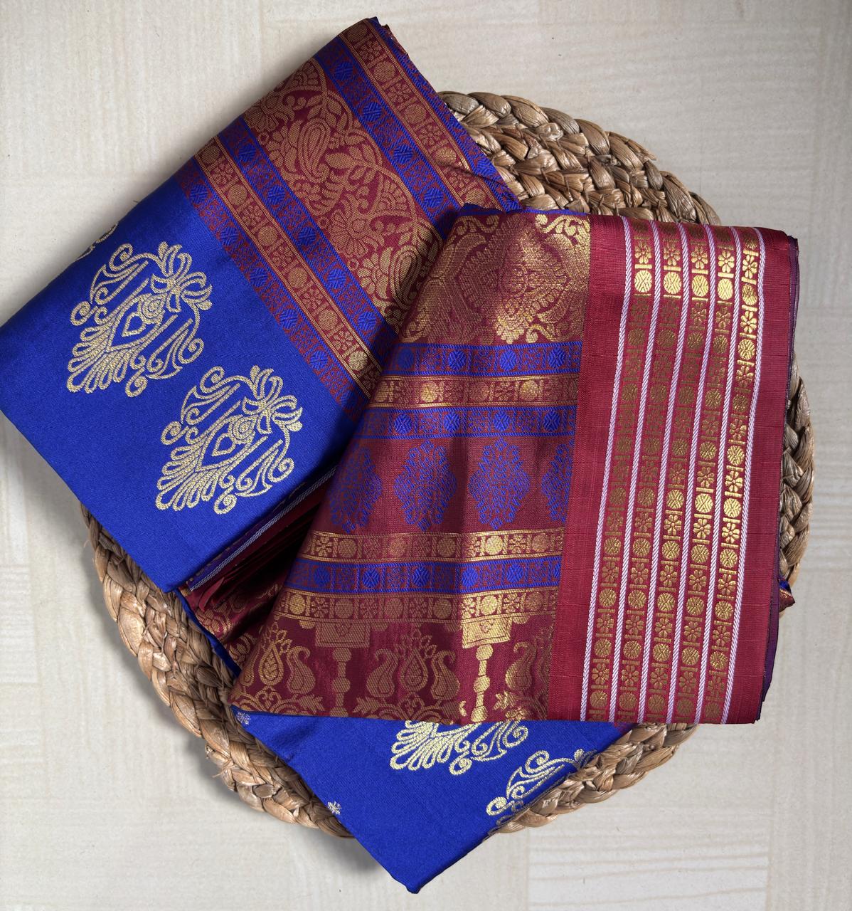 Buy Lightweight Semi Silk Saree online – Lightweight Semi Silk Saree blouse