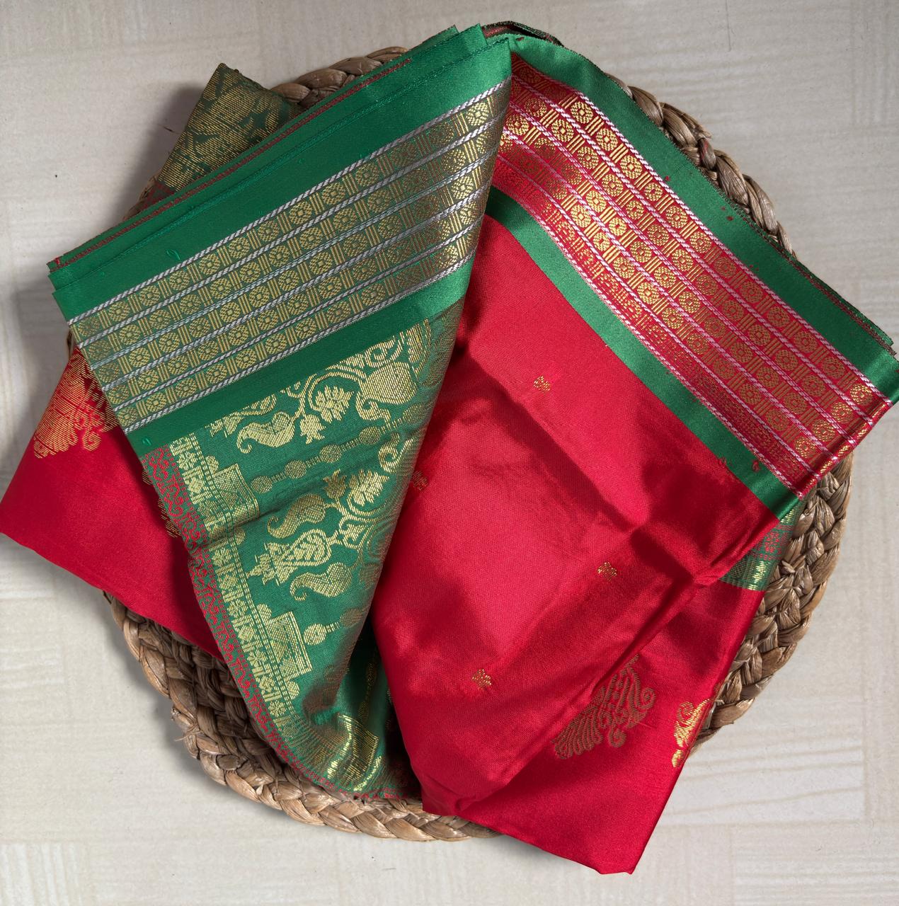 Buy Semi Silk Saree in Midnight Blue online – Semi Silk Saree full saree view