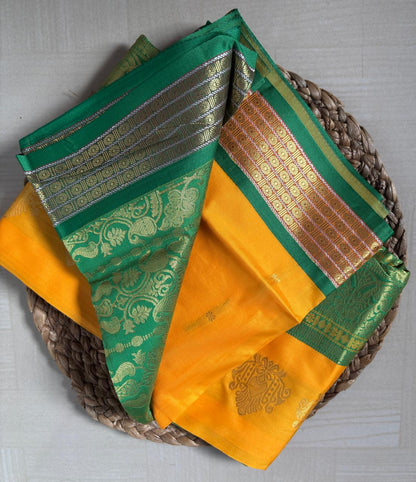 Buy Soft Semi Silk Saree online – Soft Semi Silk Saree side view