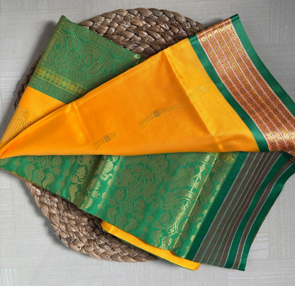 Buy Soft Semi Silk Saree online – Soft Semi Silk Saree rear view