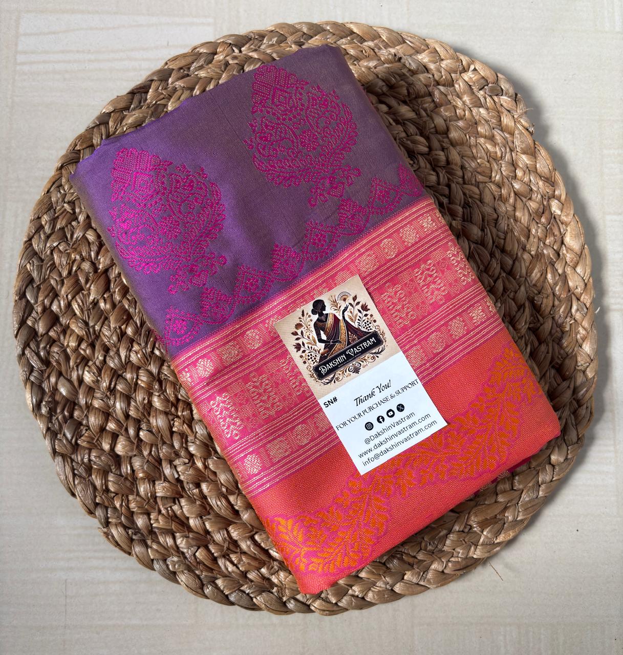 Buy Soft Semi Silk Saree online – Soft Semi Silk Saree front view