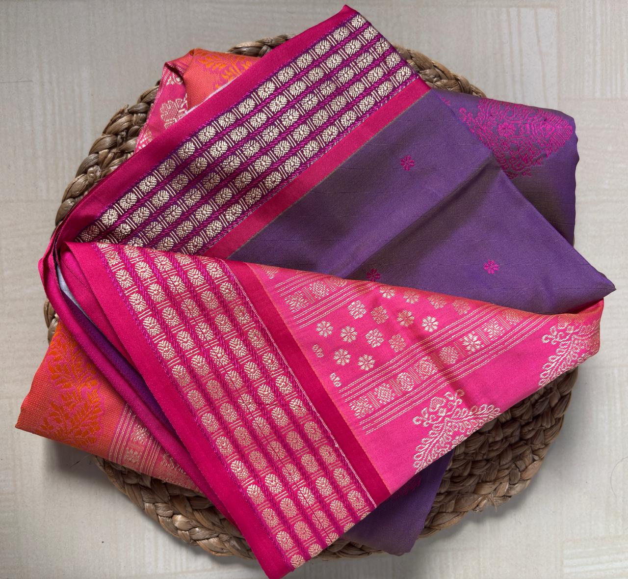 Buy Soft Semi Silk Saree online – Soft Semi Silk Saree full saree view