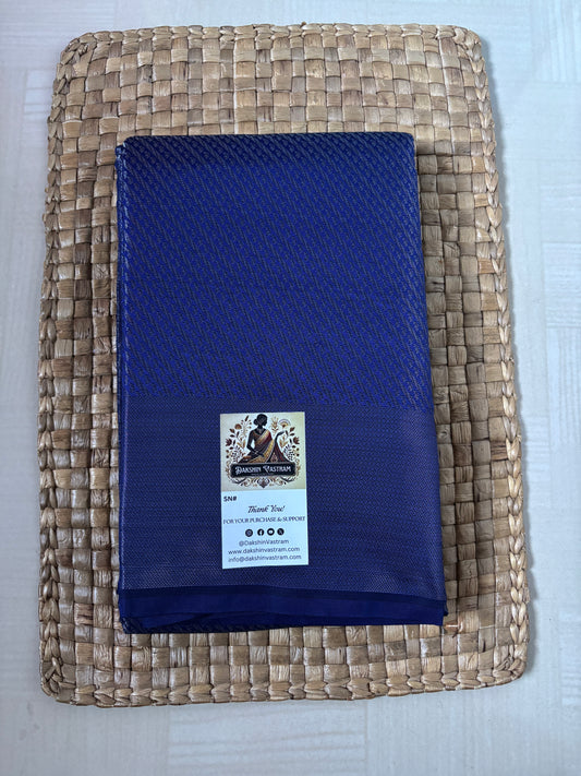 Buy Semi Silk Saree online – Royal Blue Semi Silk Saree front view