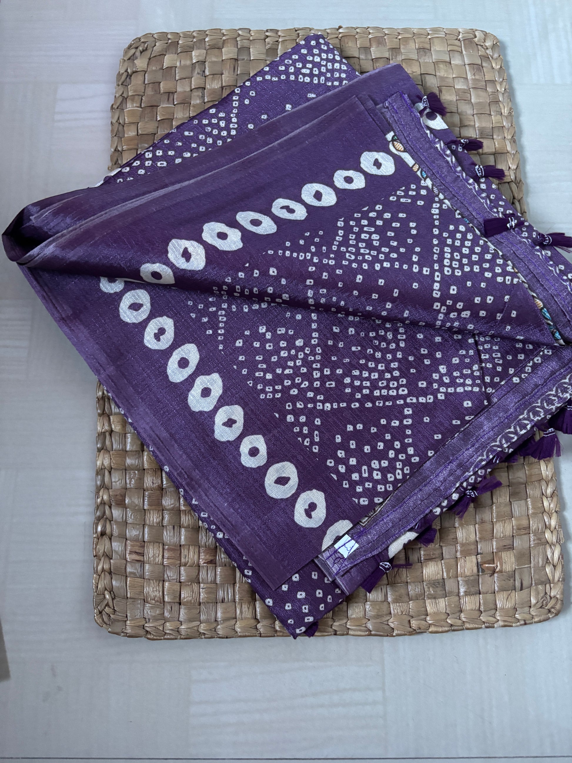 Buy Art Silk Saree online – Purple Art Silk Saree rear view