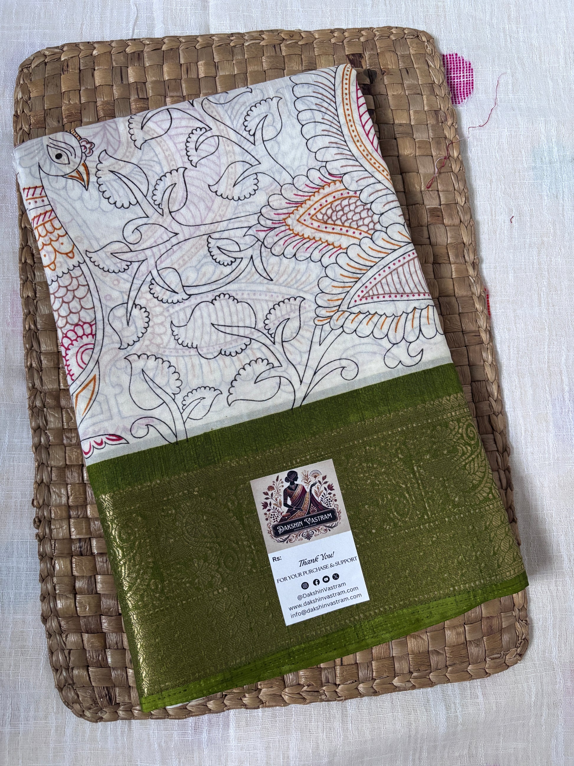 Buy Dola Silk Saree Online – Front view showing soft woven texture