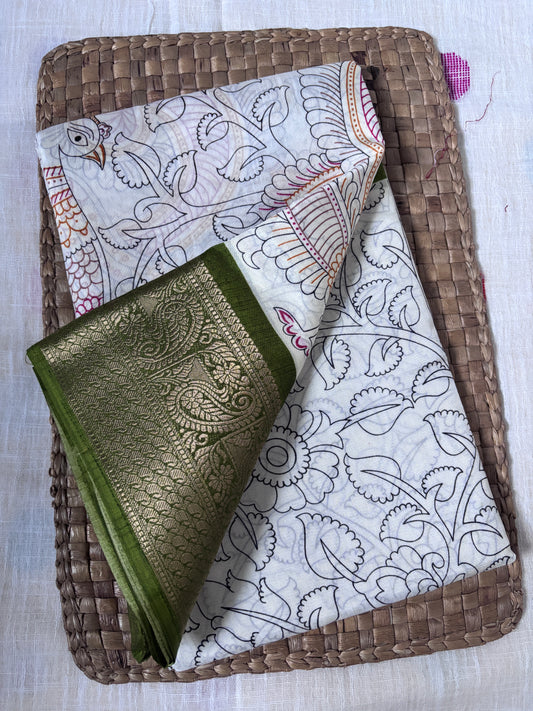 Shop Indian Dola Saree – Side view of elegant silk blend drape