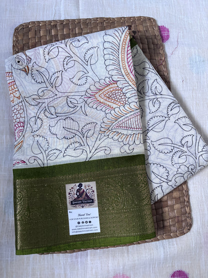Buy Ethnic Silk Saree – Blouse view styled with Dola Silk Saree