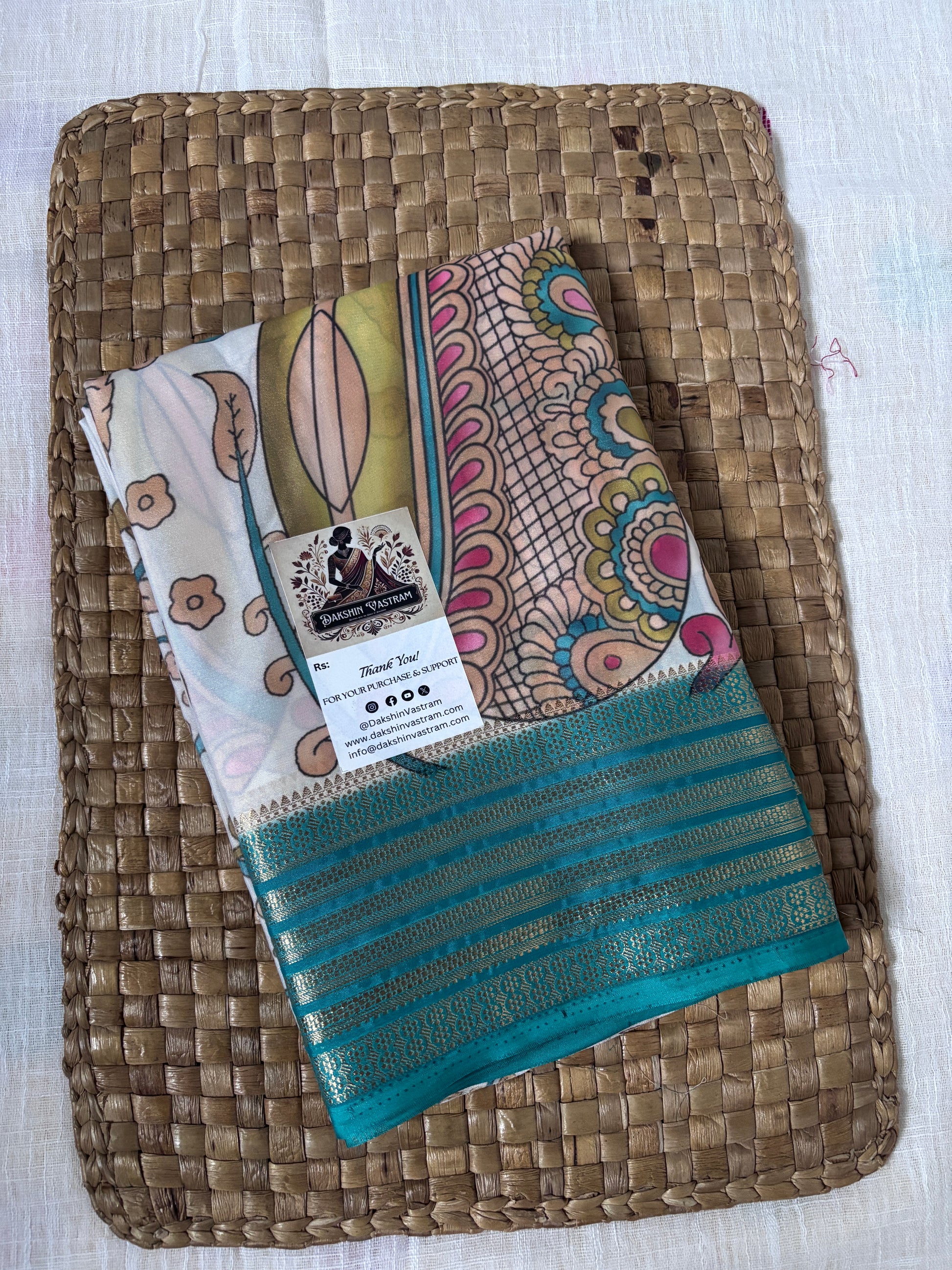 Buy Mysore Silk Saree online – Traditional South Indian saree front view