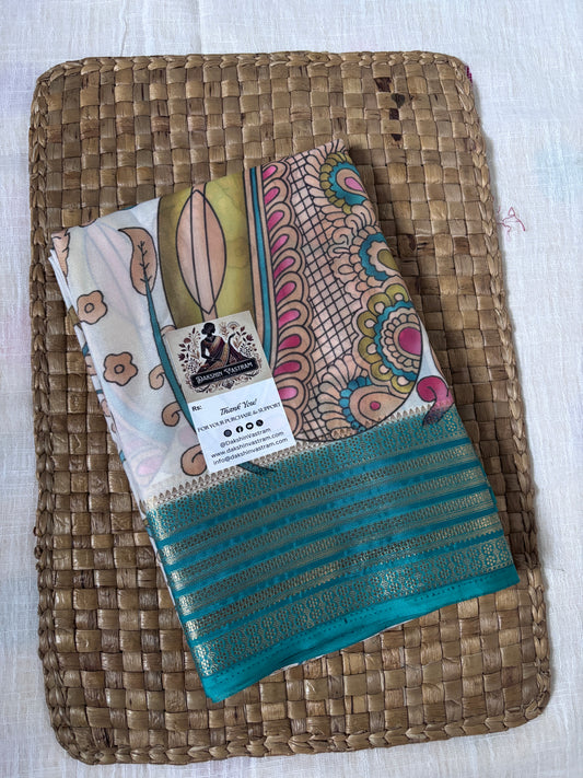 Buy Mysore Silk Saree online – Traditional South Indian saree front view