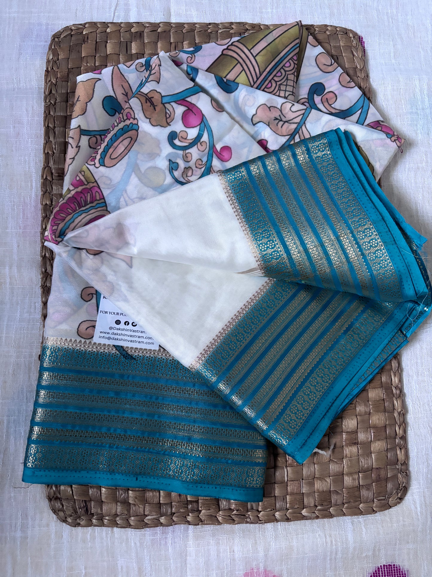 Buy Handloom Mysore Silk Saree – Blouse styled with rich silk detailing