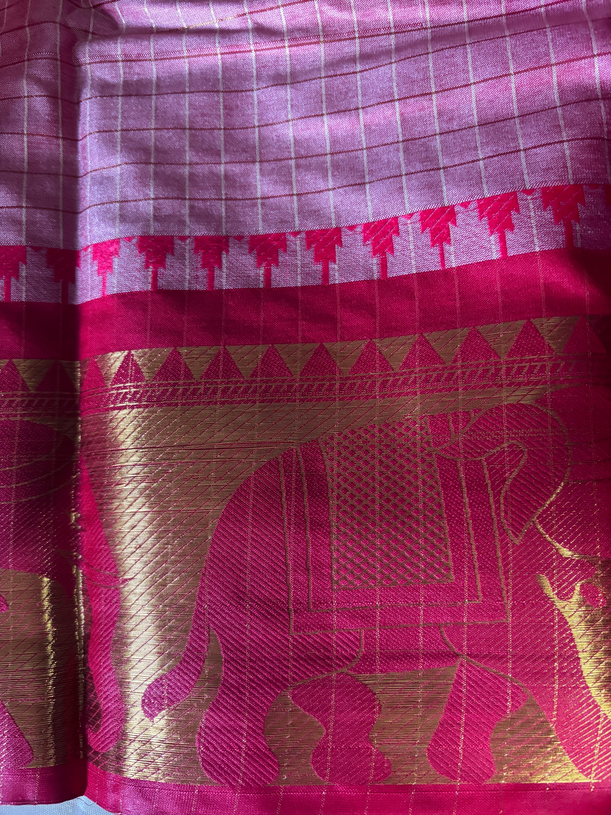 Buy Traditional Dola Silk Saree – Close-up of soft silk texture