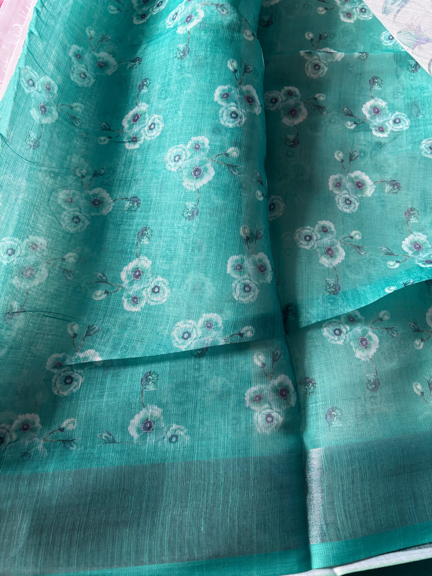 Shop Handloom Saree with Blouse – Matching blouse fabric view
