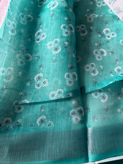 Shop Handloom Saree with Blouse – Matching blouse fabric view