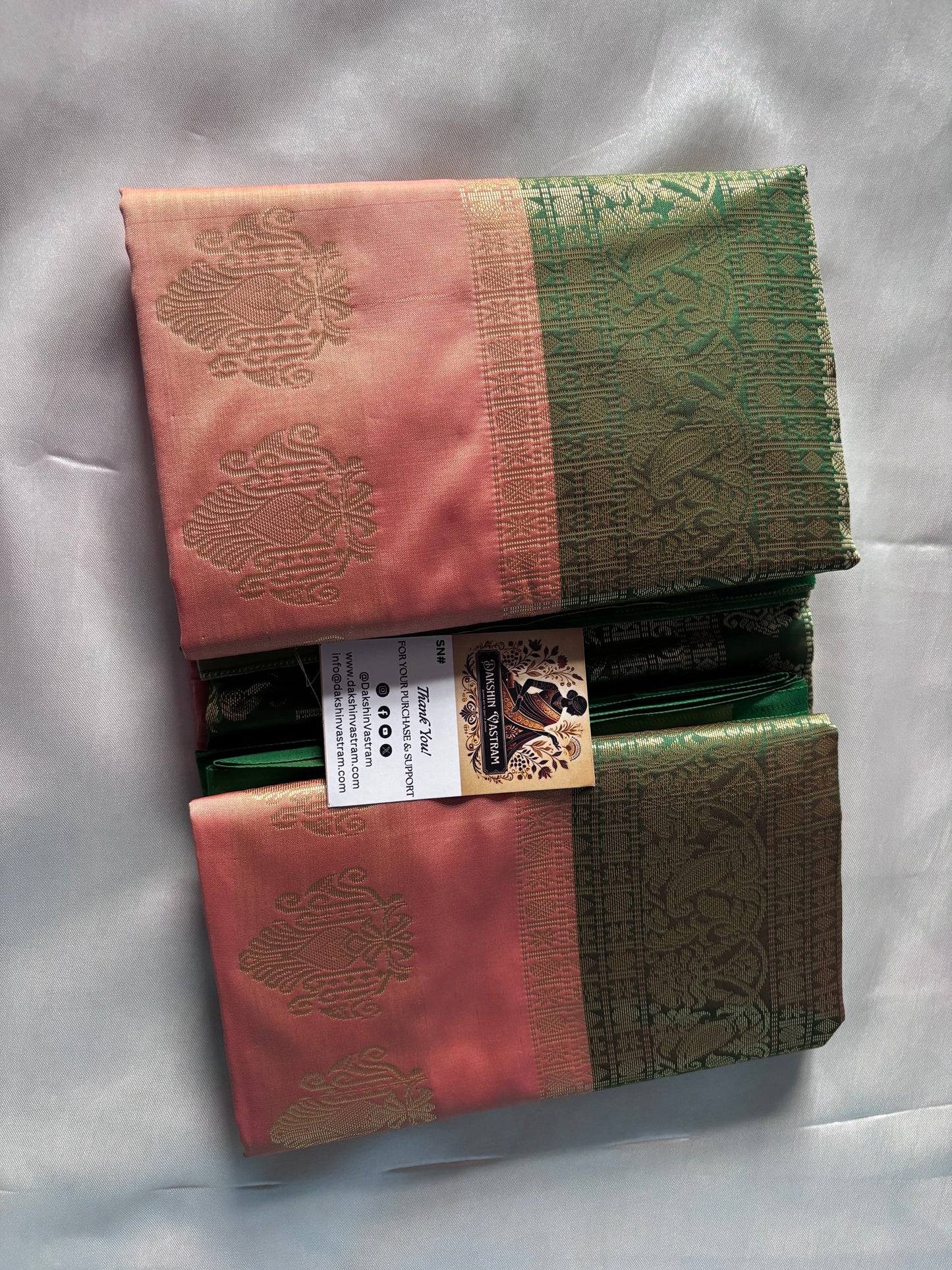 Shop Semi Silk Saree online – Blouse styled with matching drape