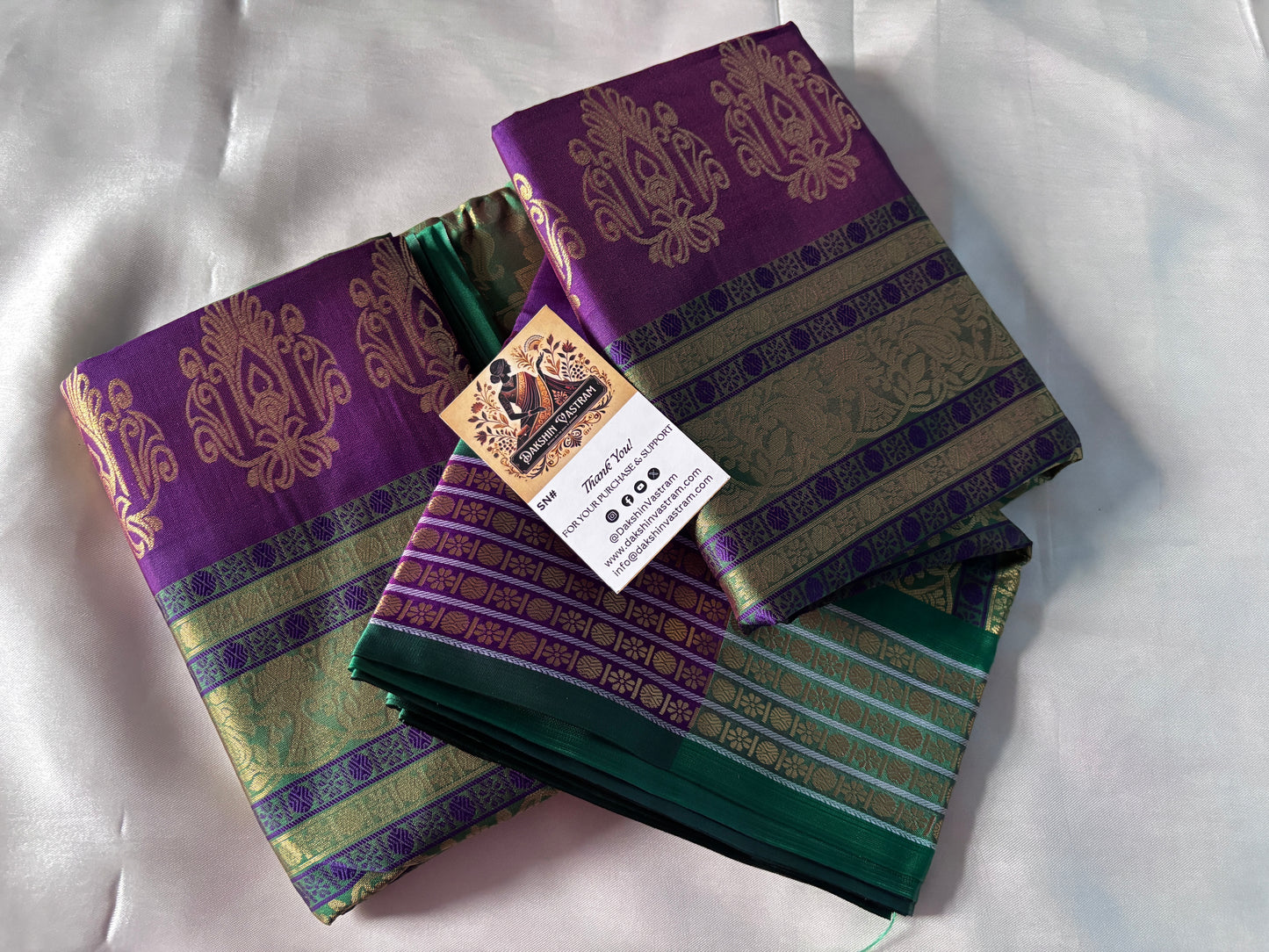 Shop Semi Silk Saree online – Side drape showing pleats and fall