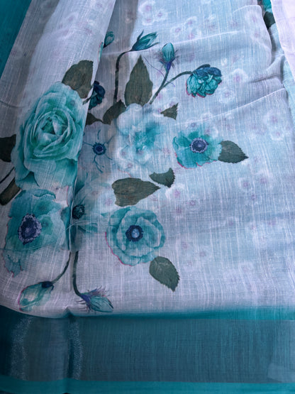 Shop Lightweight Linen Saree online – Full-length drape