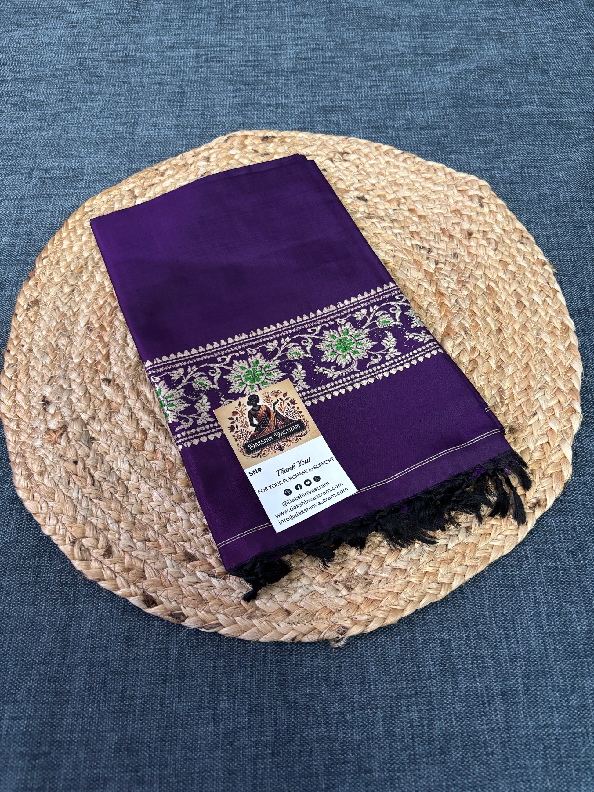 Buy Pure Silk Stole online – Mulberry silk stole front view