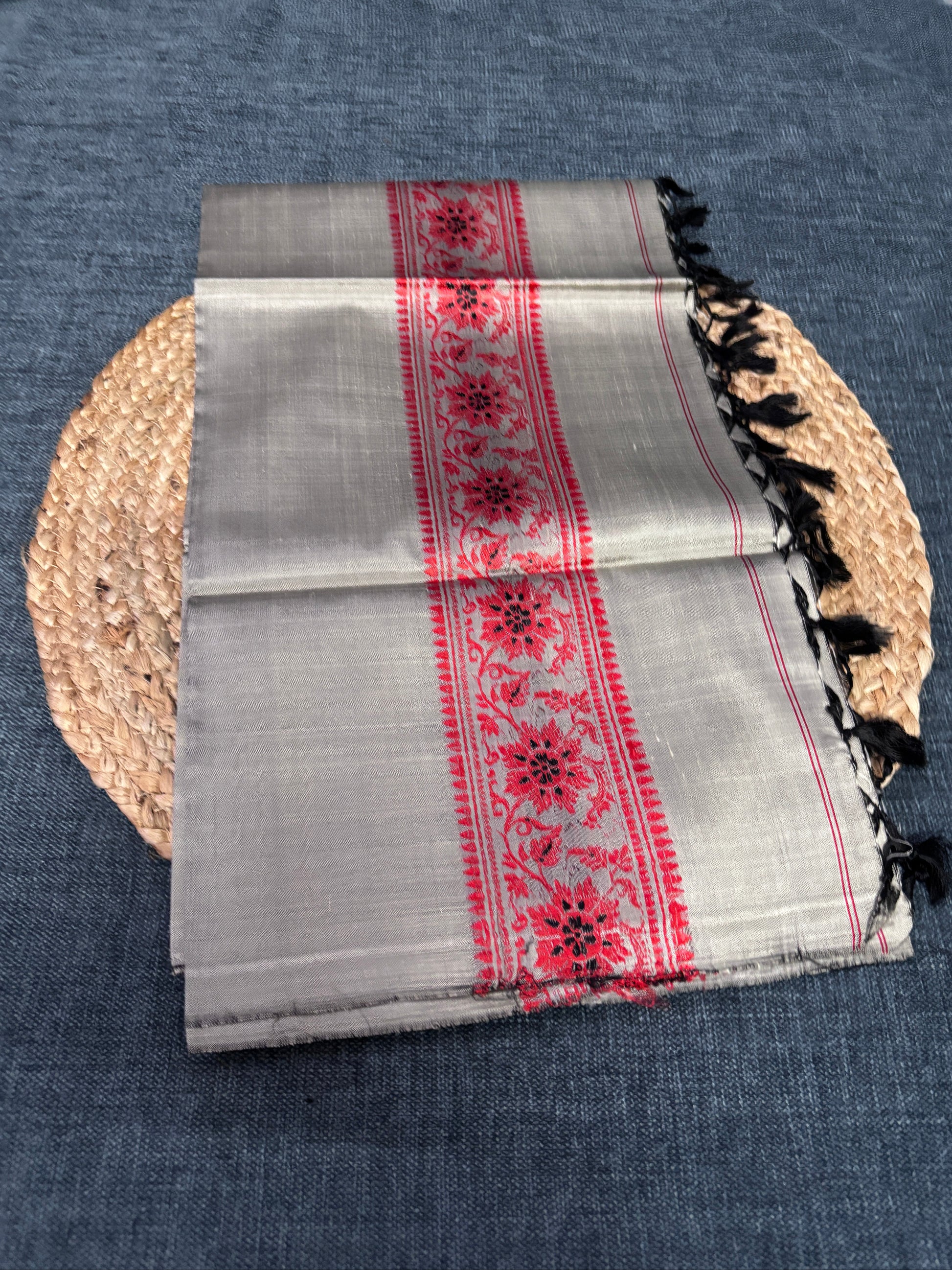 Buy Pure Silk Shawl online – Mulberry silk shawl styling view