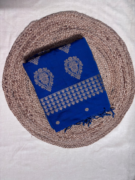 Shop Assam cotton saree India – Side drape of cotton by cotton saree