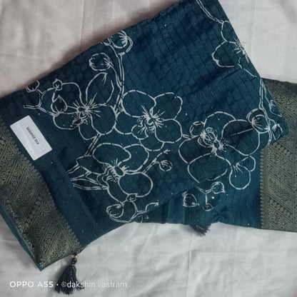 Sequins Silk Saree | The silk fabric offers a soft and cozy feel