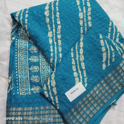 Sequins Silk Saree | Luxurious Sequins Silk Saree, made from 100% organic cotton