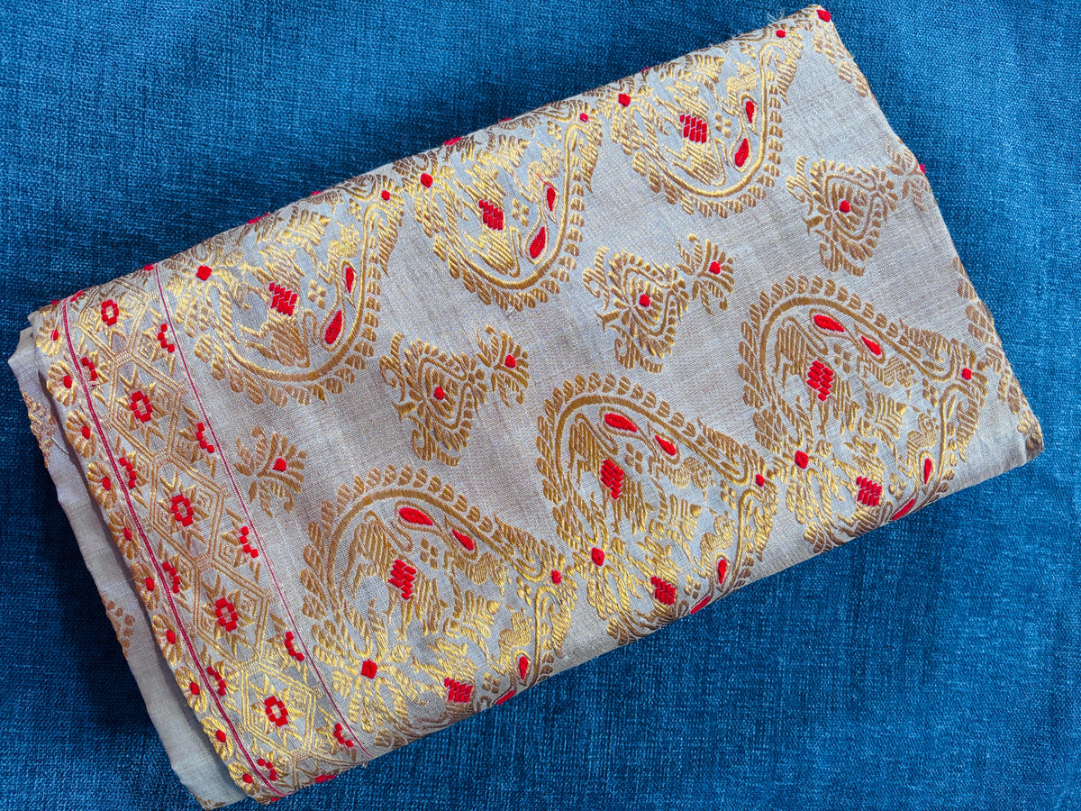 Muga Silk Saree | Assam Handloom Rare Natural Silk