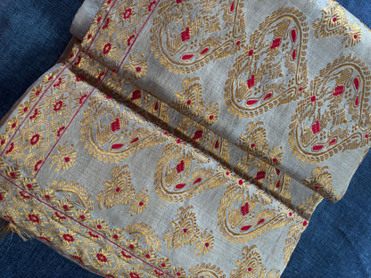 Muga Silk Saree | Assam Handloom Rare Natural Silk