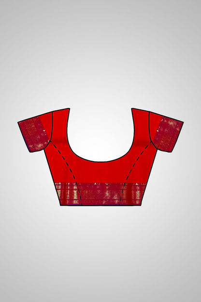 Pure Silk Saree online – Blouse and fabric craftsmanship view