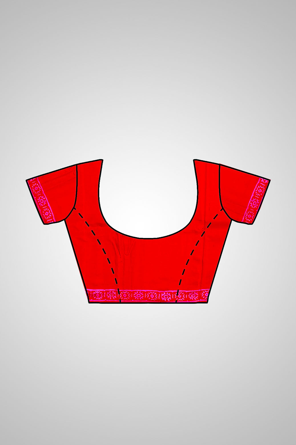 Buy Bengal Katan Saree – Saree with matching silk blouse view