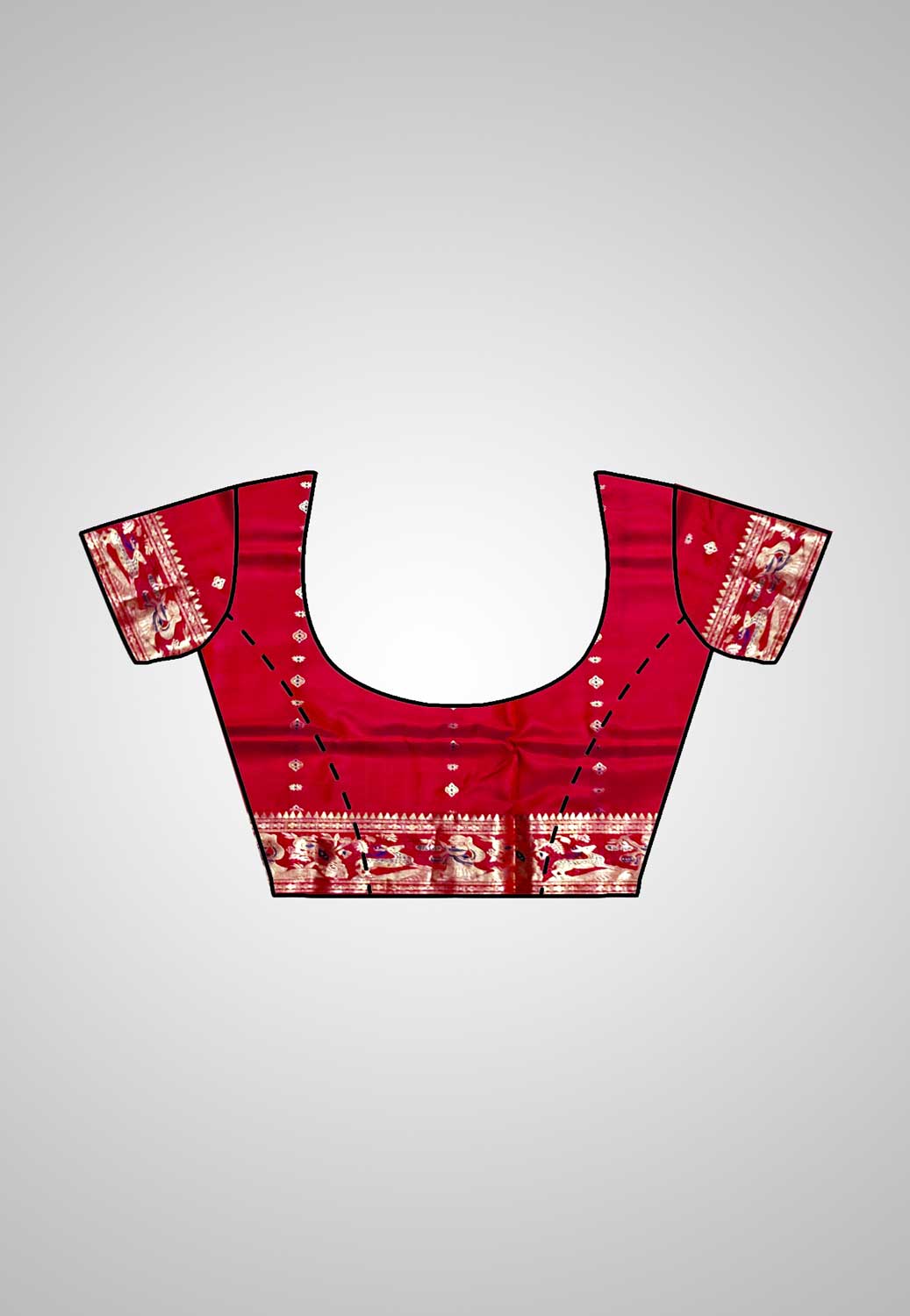 Blouse view featuring delicate embroidery and intricate patterns