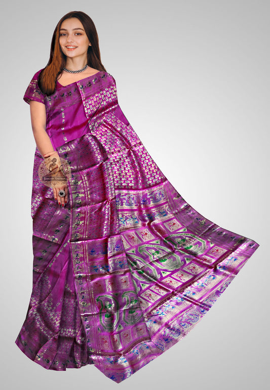 Buy Handloom Swarnachari Pure Silk Saree online – front view