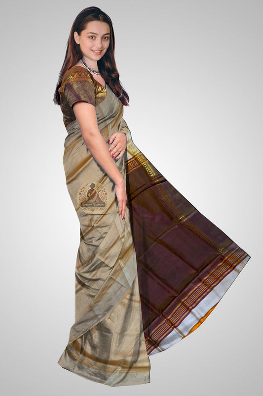 Macro close-up of Bishnupuri Katan silk weave showing twisted multi-ply thread structure and crisp handloom surface