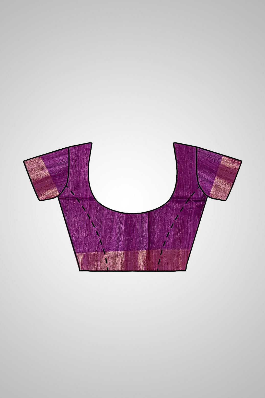 Buy Tussar Saree for Gifting – Saree displayed with matching blouse