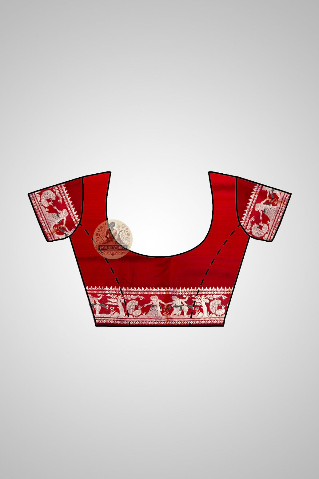 Indian woman wearing Handloom Baluchari silk saree at wedding ceremony