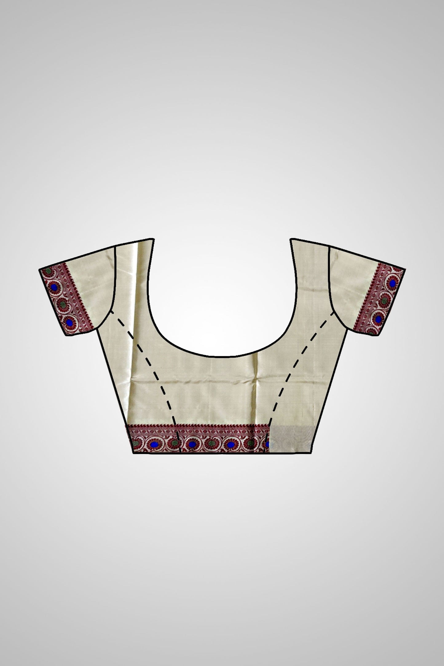 Buy Baluchari Silk Saree online – Baluchari Pure Silk Saree blouse view