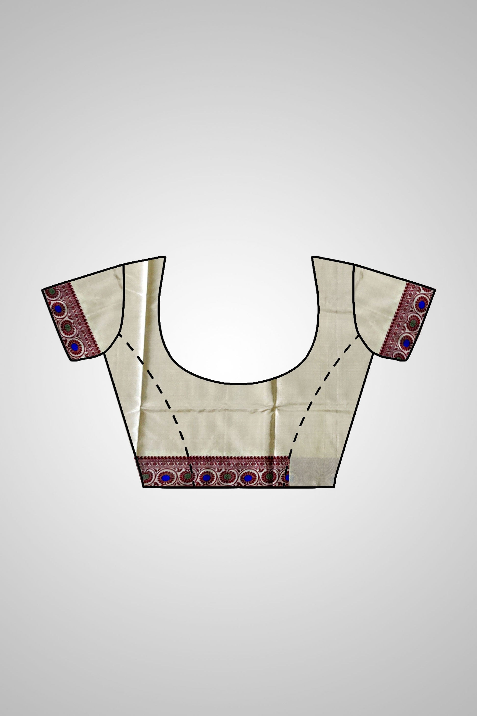 Buy Baluchari Silk Saree online – Baluchari Pure Silk Saree blouse view