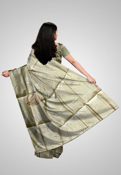 Buy Pure Silk Than Saree online – Pure Silk Than Saree rear view