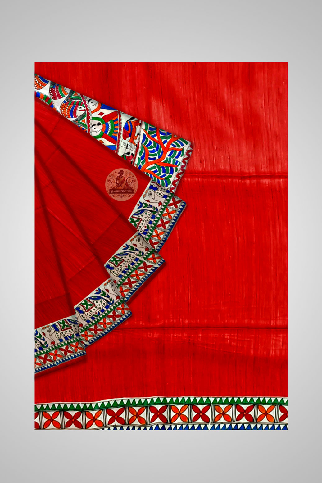 Buy Natural Tussar Saree Online – Close-up of handloom detailing