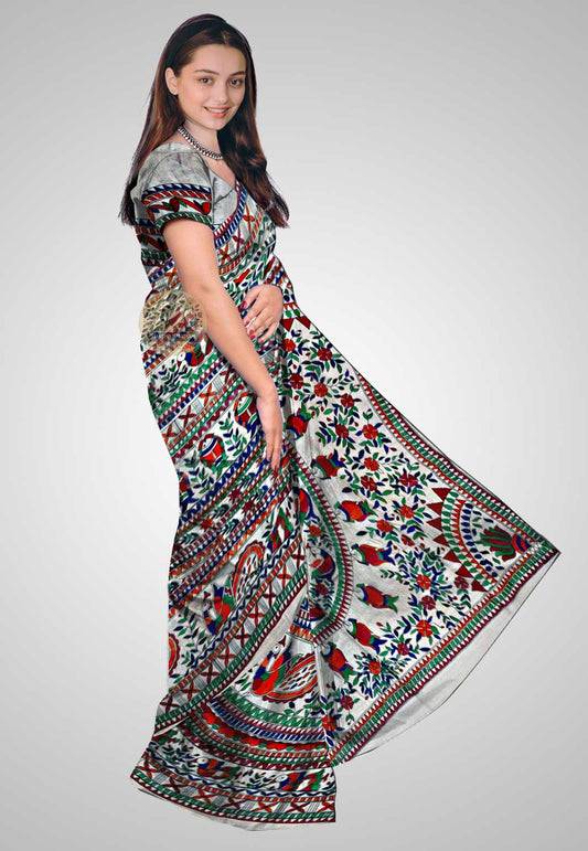 Buy Ghicha Tussar Silk Saree online – Ghicha Tussar Saree side view