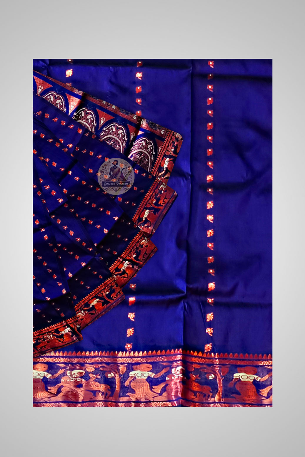 Buy Handloom Swarnachari Saree – Intricate motif detailing close-up